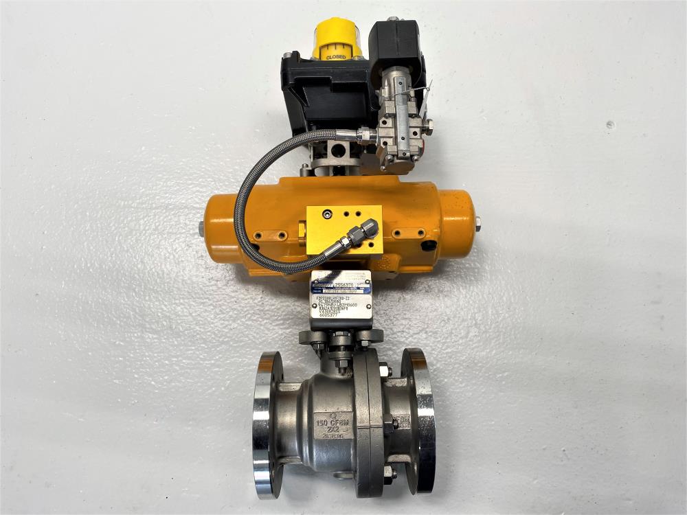 Quadrant 2-Piece 2" 150# CF8M Ball Valve F2FSSRRLH1F200 w/ Hytork 186